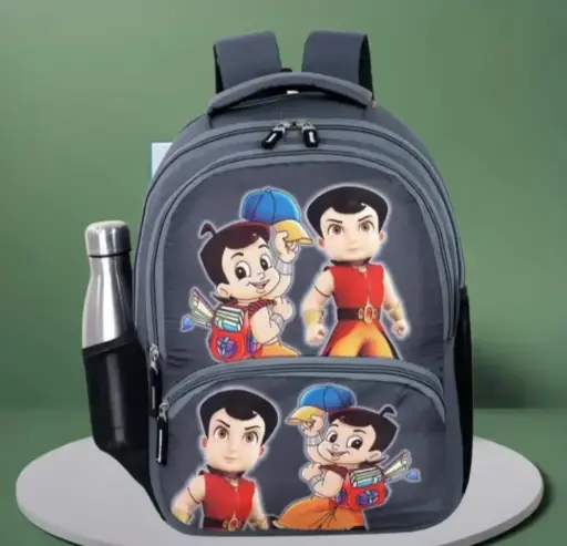 Kids Casual print padded shoulder strap polyester school bag